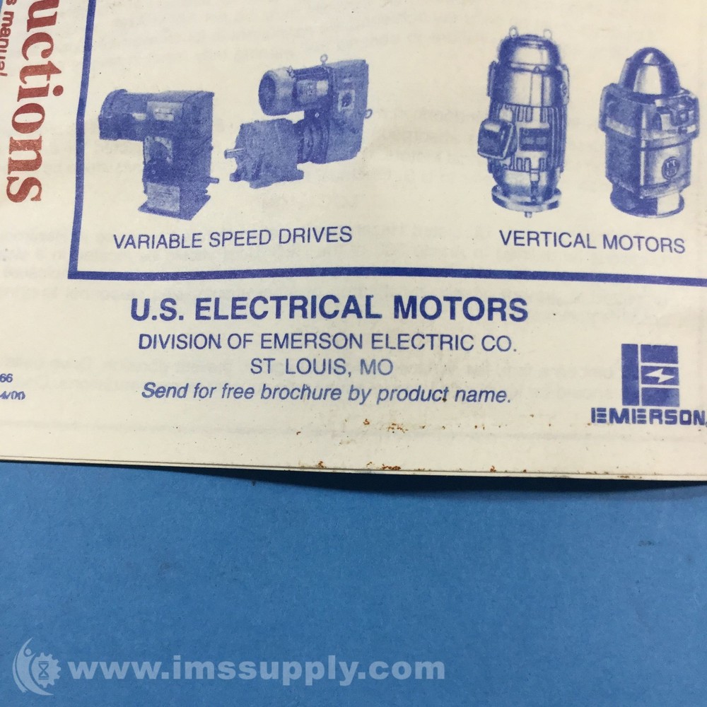Emerson P83366 Operating Instruction Manual USIP