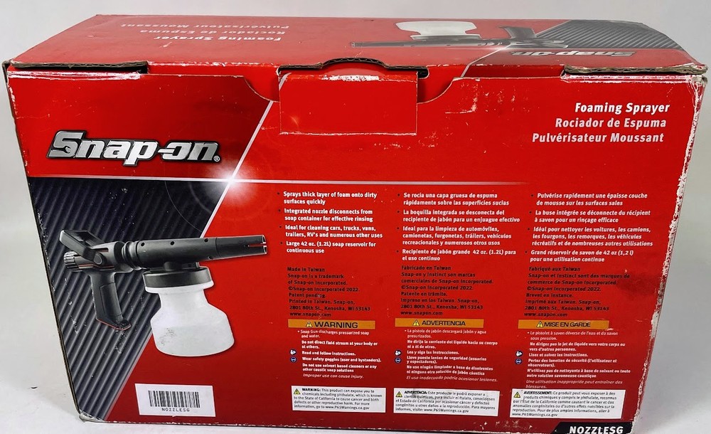 Snap-On Foaming Sprayer. NOZZLESG.