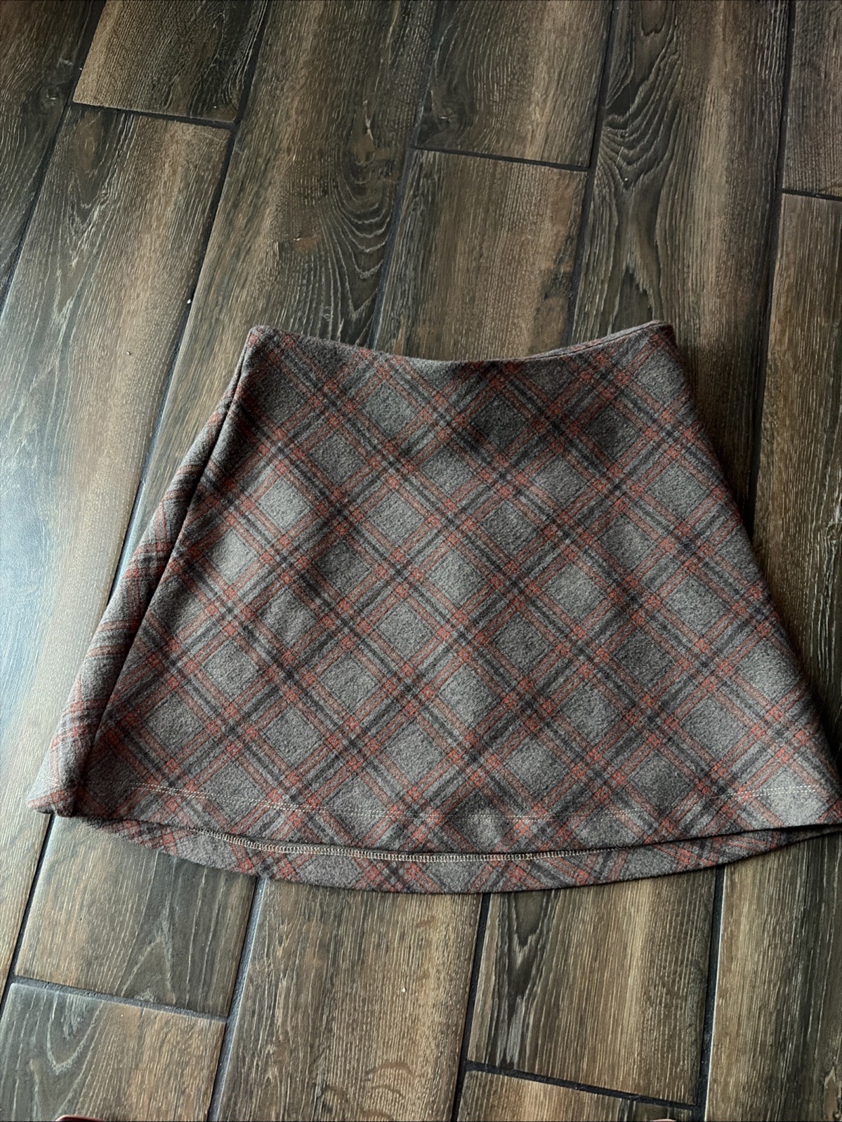 Princess Pollymini skirt high waist brown plaid