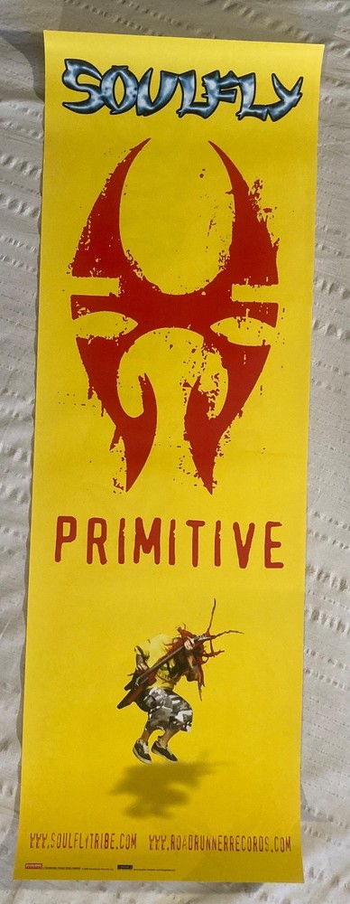 Soulfly 2000 Two-Sided Promo Poster Primitive Nu Metal Music N