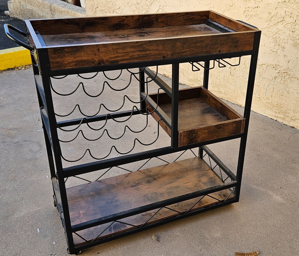 bar cart on wheels