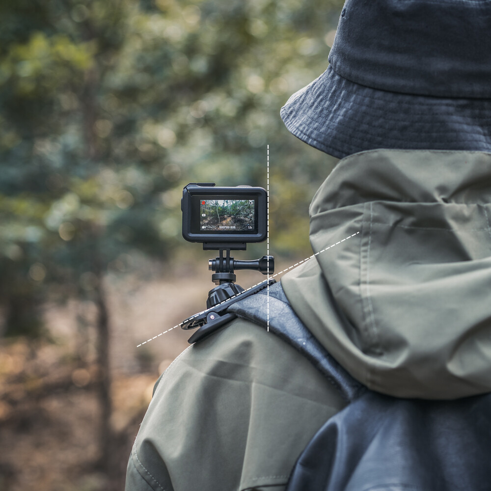 Universal Backpack Shoulder Strap Mount Clip For Gopro , DJI Osmo Action