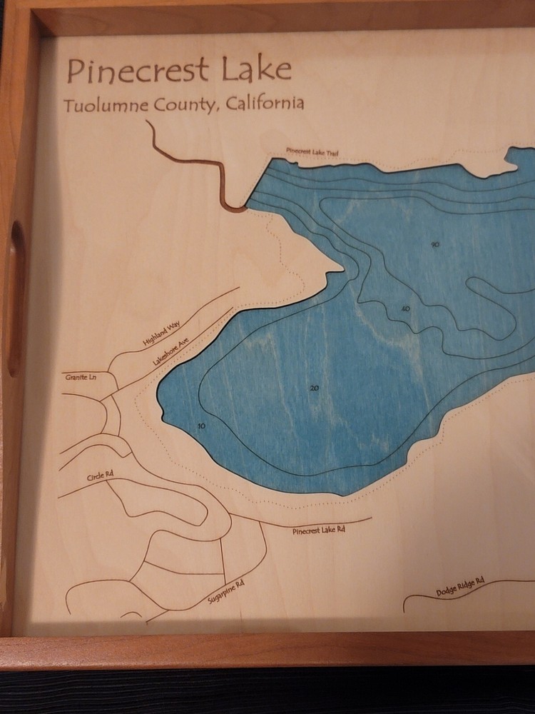 Pinecrest Lake Cherry Wood Serving Tray