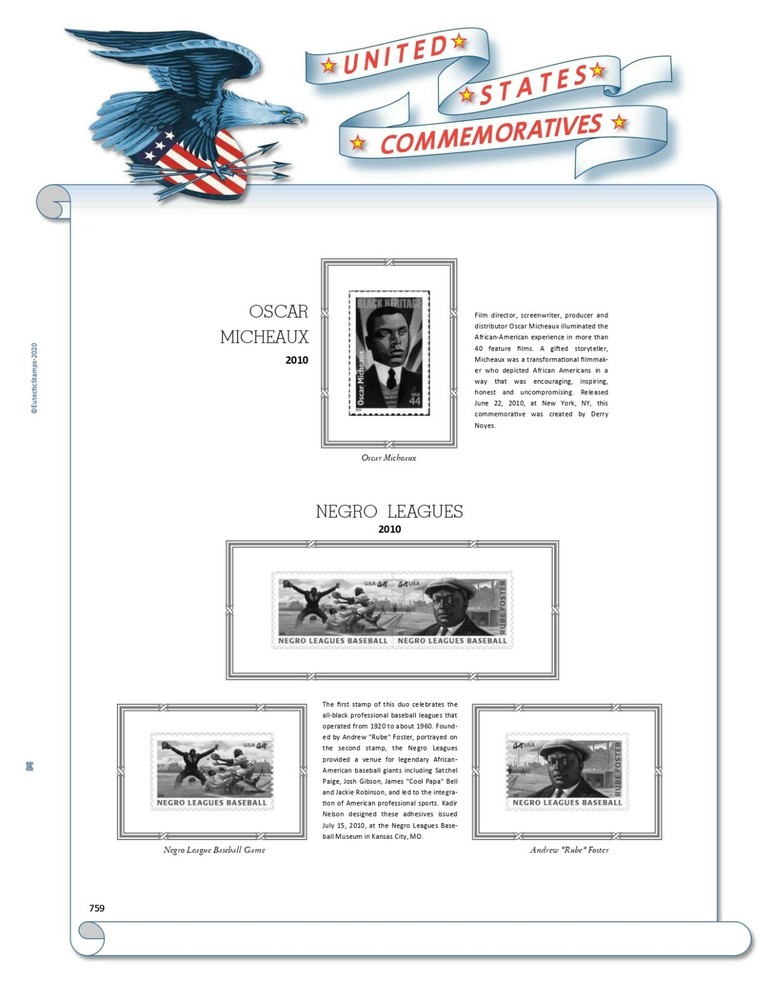 2010 U.S. Commemorative Singles COMPLETE Supplement (White Ace Alternative)