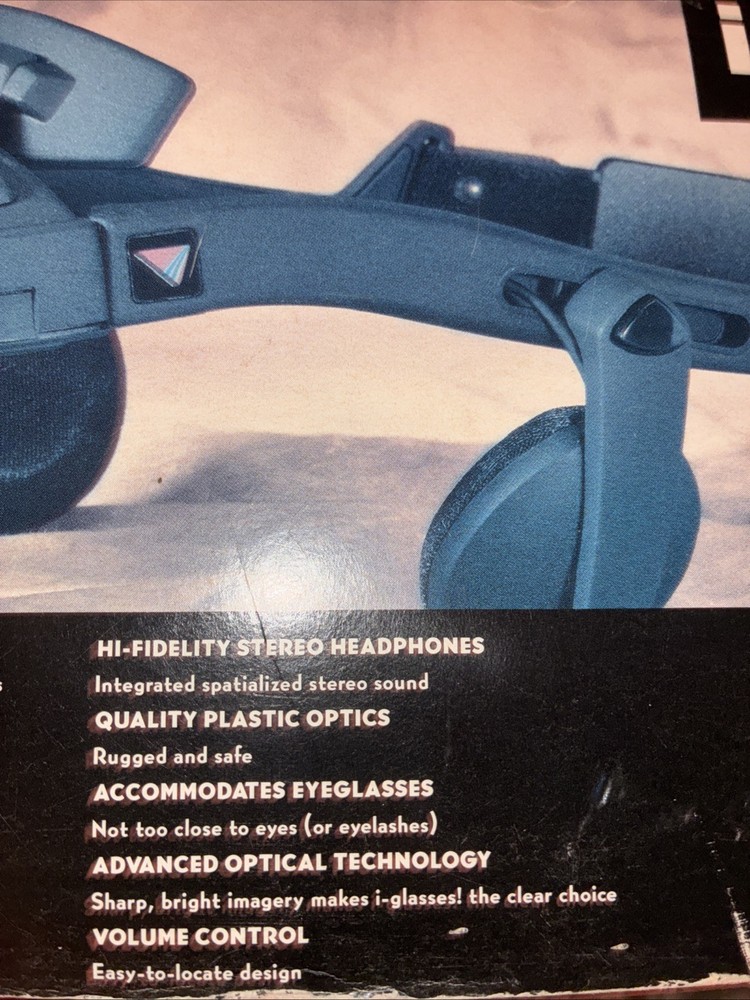 NOS Virtual IO i-Glasses Headset Virtual Display Systems 1995 COMPLETE SEALED