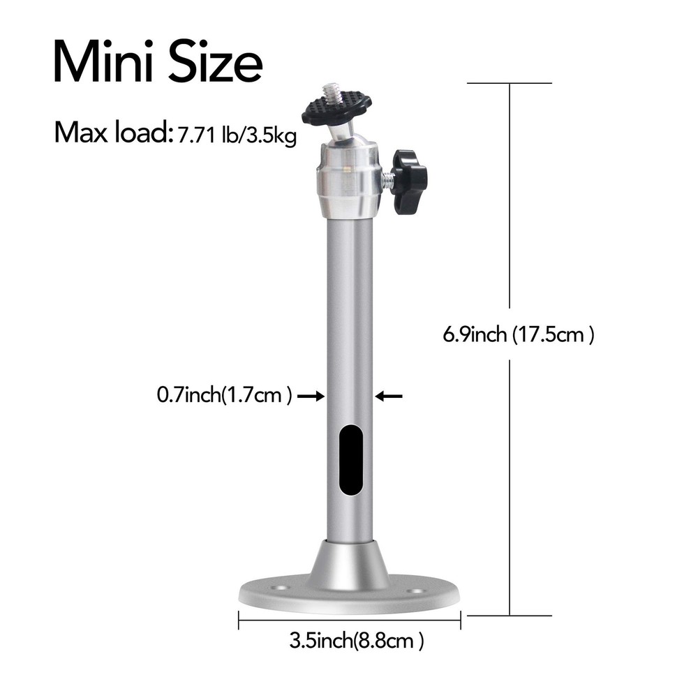 Mini Ceiling Projector Mount - for Projectors CCTV DVR Cameras - Compatible w...
