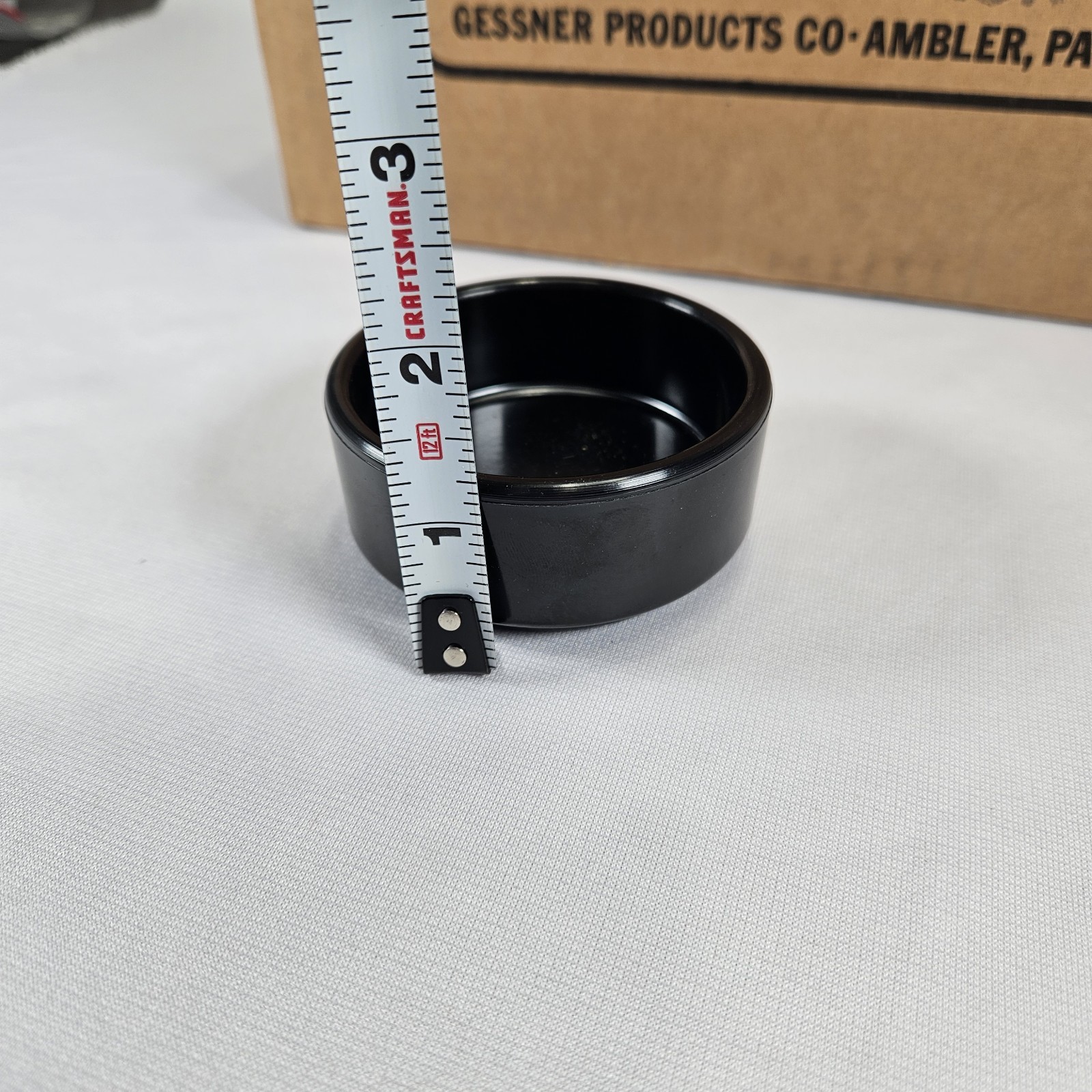 Gessner #0372 Melamine Straight Side Ramekin 2 oz Stackable Black Case 72 6 Dz