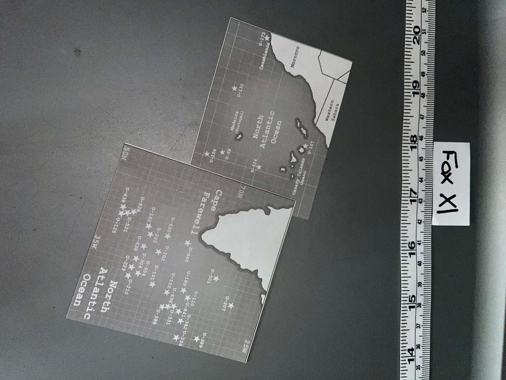 1/6 Scale WWII US Navy Naval Chart / Map 105211