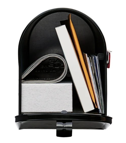 New- Gibraltar Mailboxes Classic Medium, Steel, Post Mount Mailbox, BlackOpens