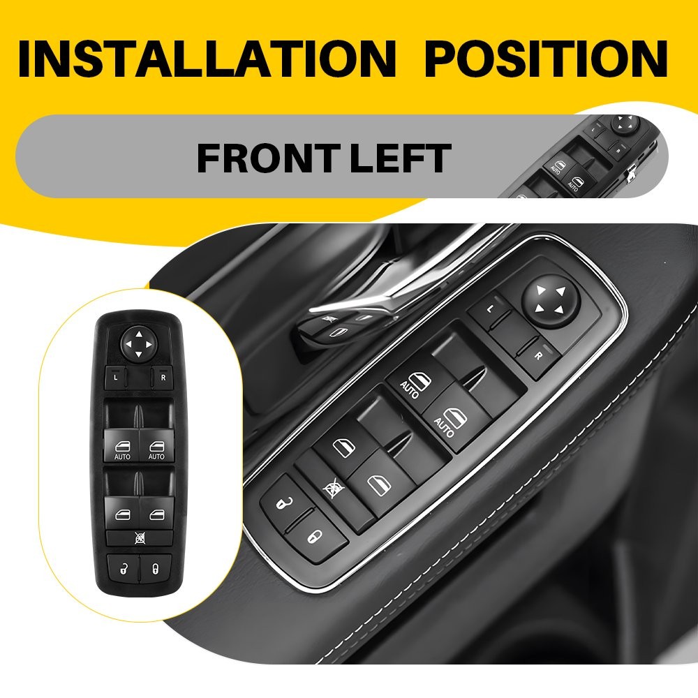 Front Driver Side Master Power Window Control Switch For Jeep Cherokee 2014-2017