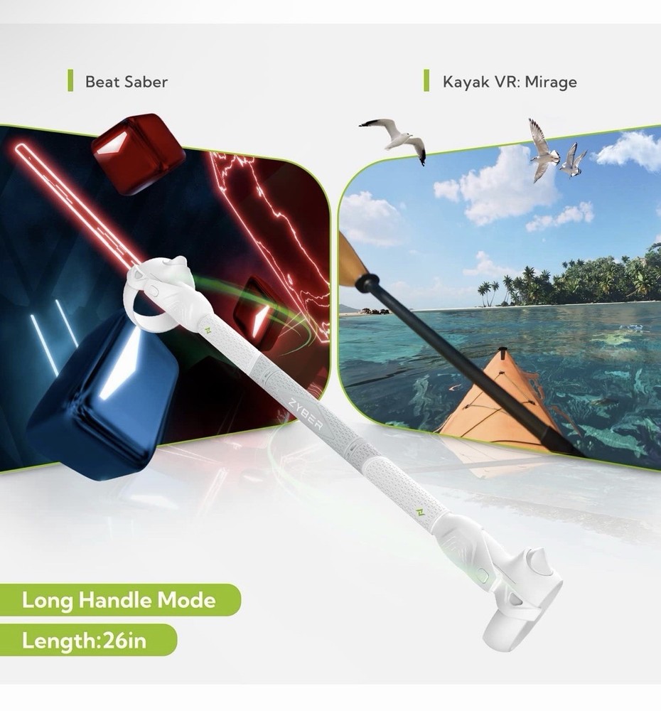 ZYBER Golf Club Attachment for Oculus Quest 2 Accessories, Controller Extender
