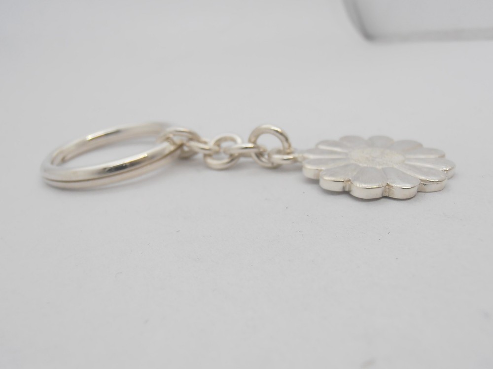 Daisy: 925 Silver Keychain with Flower