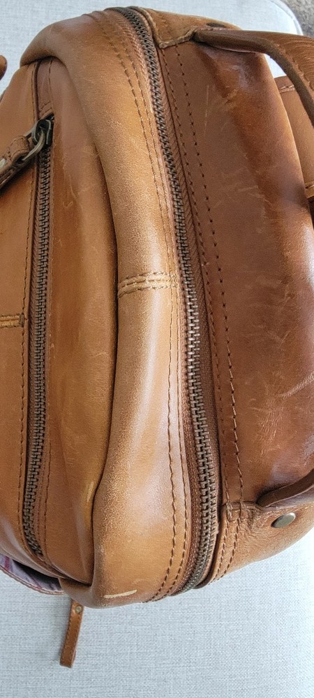 Rawlings Red Label Rugged Unisex Leather Backpack Camel/Cognac/Tan Backpack
