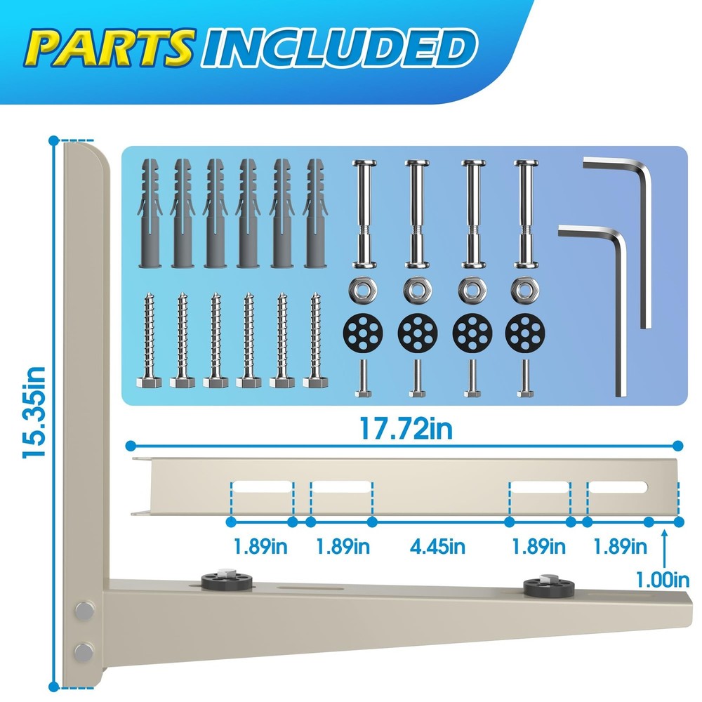 Mini Split AC Bracket: Folding Wall Mount for Ductless Mini Split AC/ Heating...