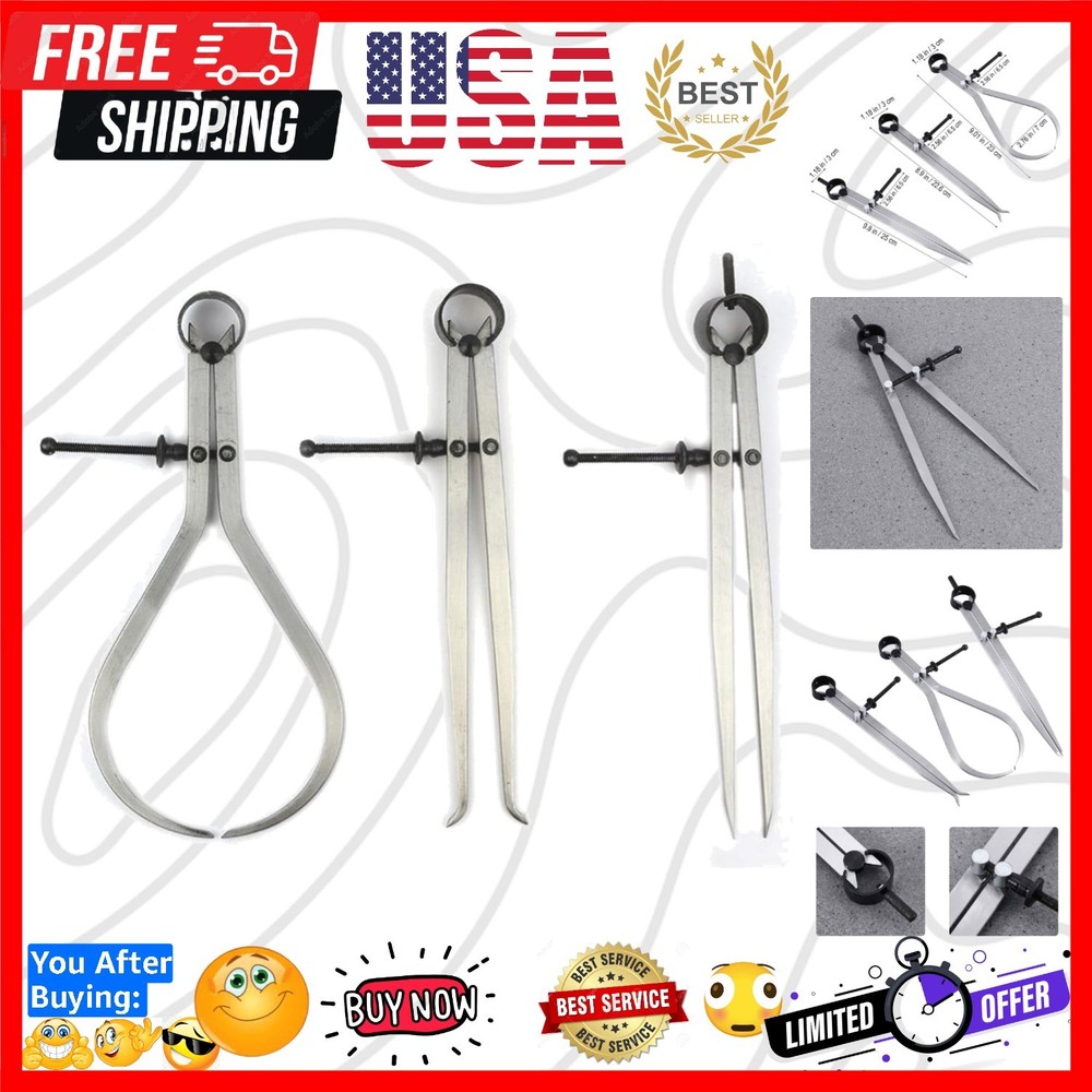 19053C 3 Pieces 8-Inch Spring Caliper / Divider Set