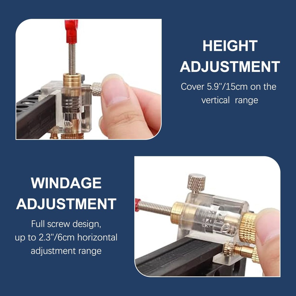 Archery Recurve Bow Sight T Shape Adjustable Bowsight with Tools Accessories ...