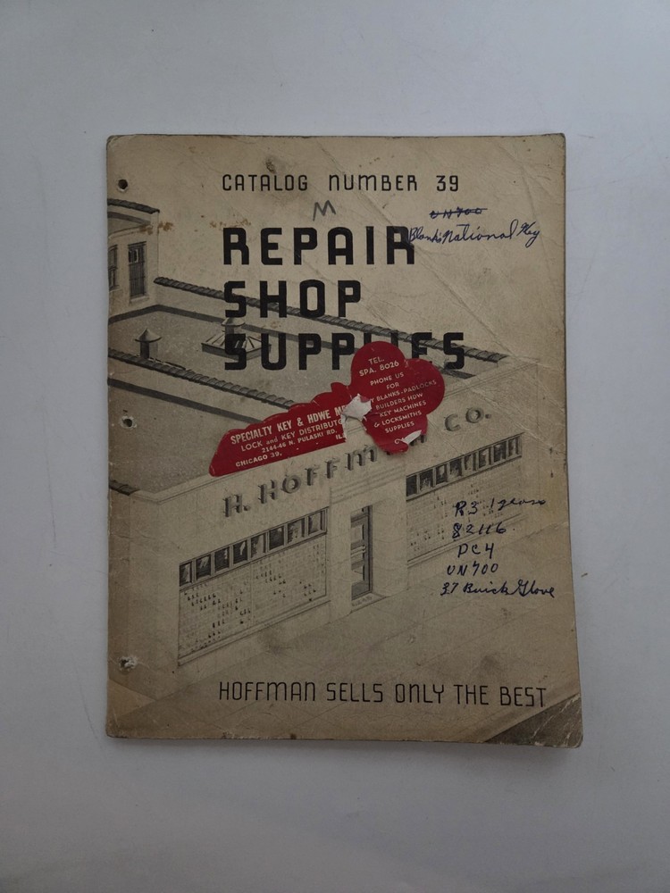 Vintage Hoffman Company Locksmithing Catalog