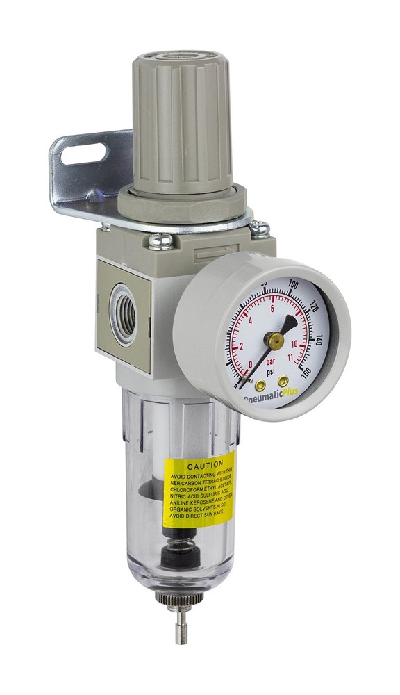 PneumaticPlus SAW2000M-N02BG Miniature Compressed Air Filter Regulator Combo ...