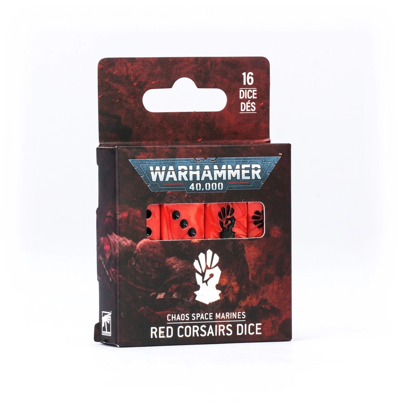 Warhammer 40K - Chaos Space Marines RED CORSAIRS DICE - Games Workshop - NIB