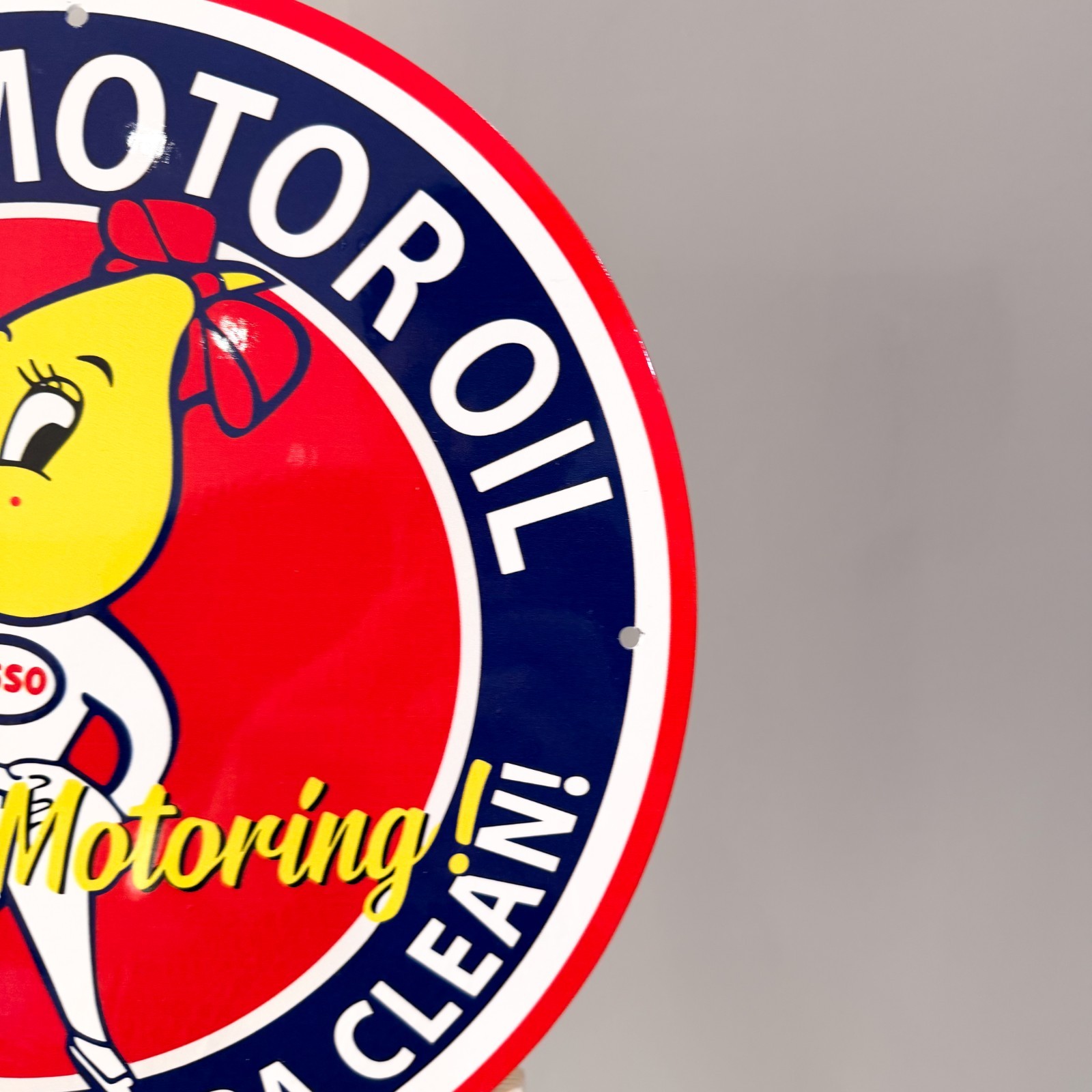 Esso Motor Oil Vintage Metal Sign Set of 3 – 30 cm / 11.8” Petrol Decor