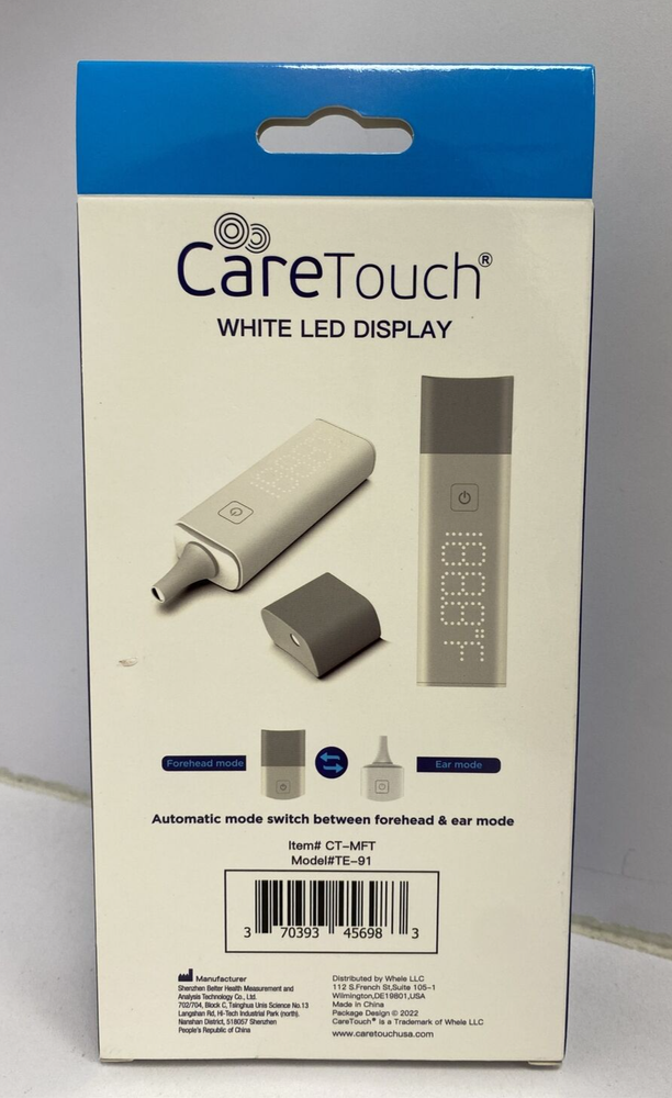 Care Touch Forehead & Ear Smart Infrared Thermometer