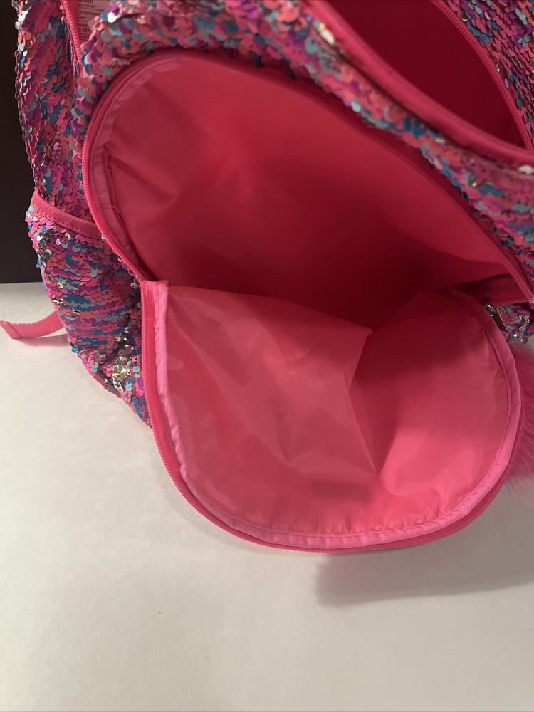 Justice Girls School Backpack Sequin "V” Initial Rucksack