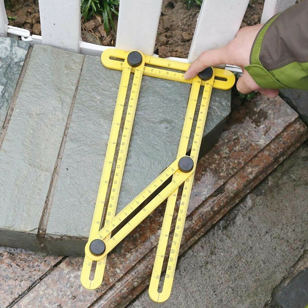 Contour Gauge Shape Duplicator with lock 10 inch + Angle Ruler