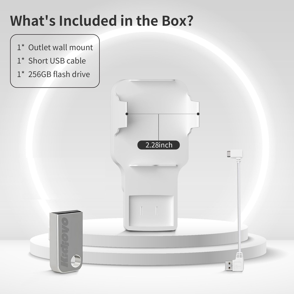 256GB USB Flash Drive & Wall Mount for Blink Sync Module 2 with Short Cable R