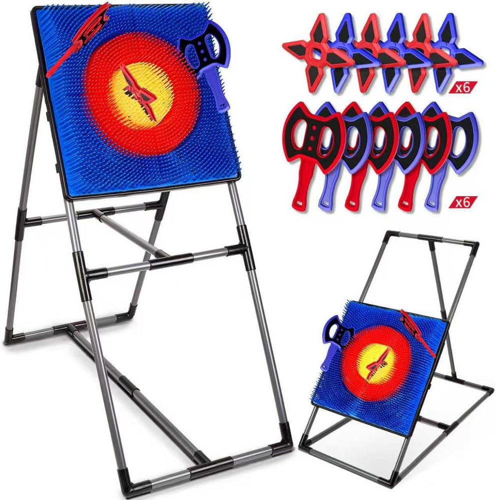 Axe Throwing Game for Backyard, Axe Throwing Target Set Games with 6 Throwing Ax