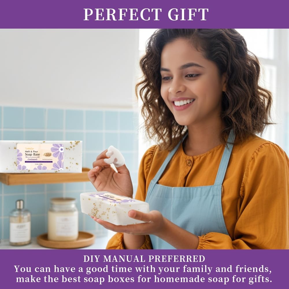 5.2LB Oatmeal Soap Base, DIY Handmade with Oatmeal Milk Melt and Pour Soap for C