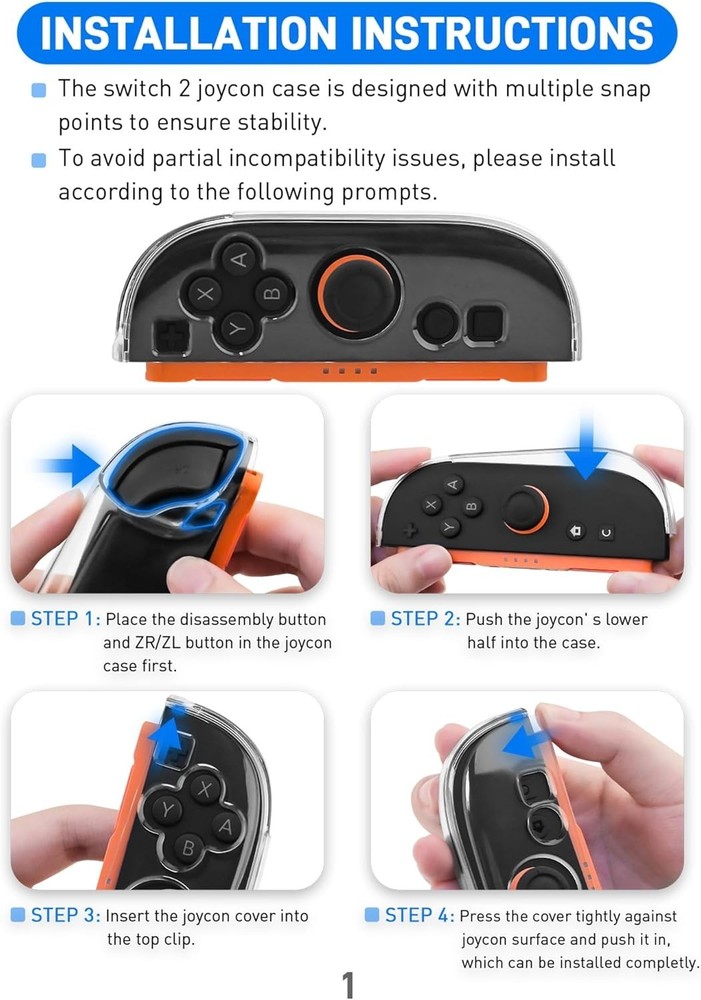 Clear Protector Case Compatible w/ Switch 2 MODEL HGS-17123 Soft Silicone