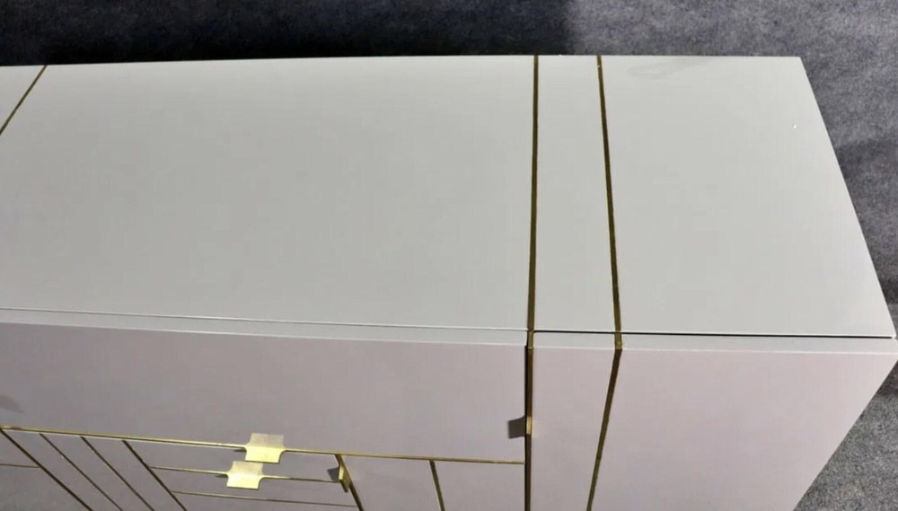 Modern Geometric Lacquered Sideboard