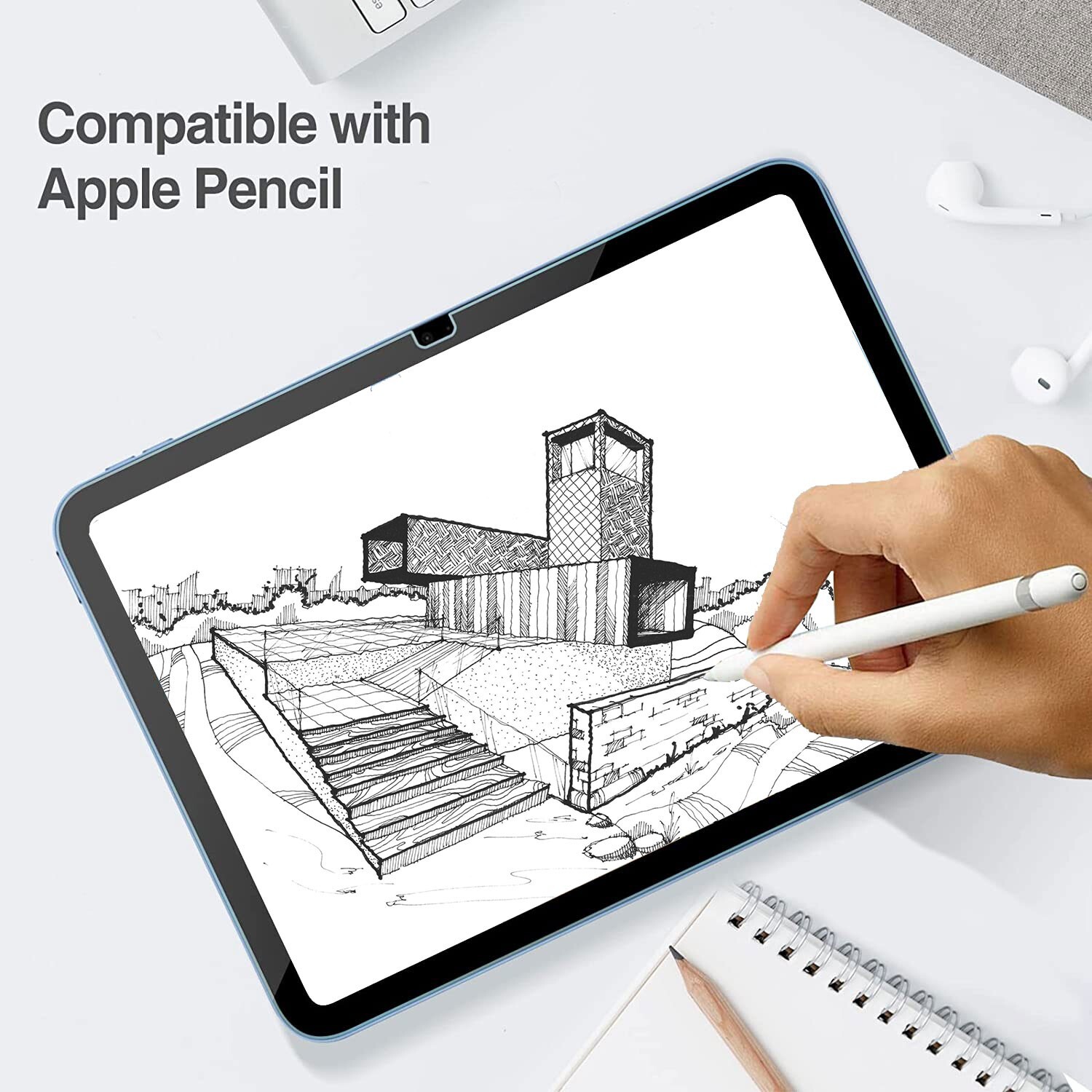 2 PCS For 2025 iPad Air 11-inch (M3 / M2) Tempered Glass Screen Protector Saver