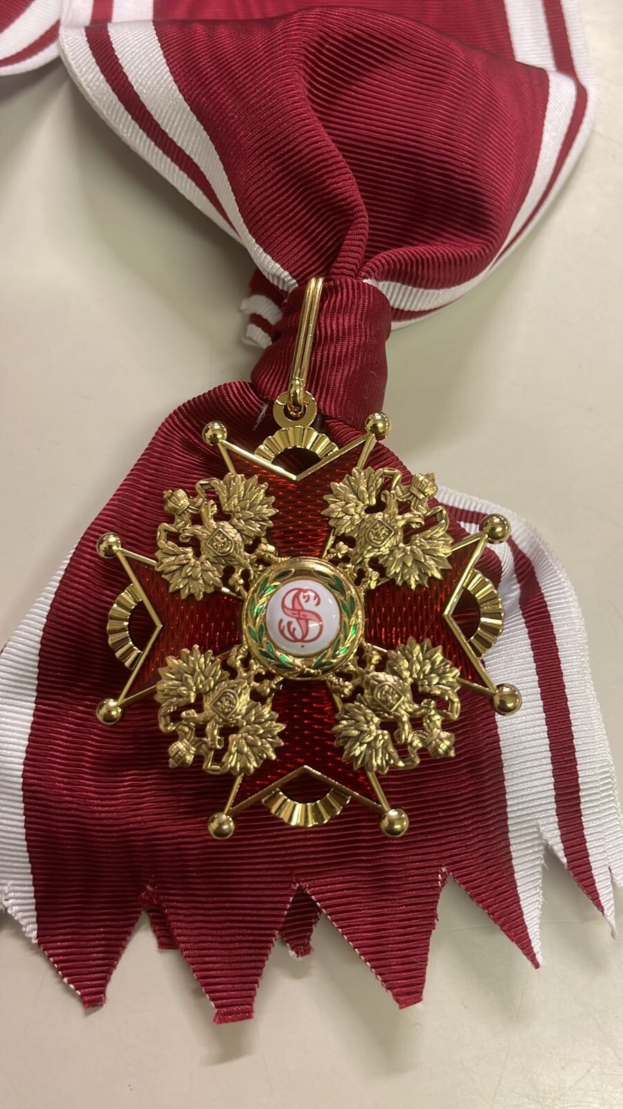 Order of St. Stanislaus 1st Cl. with sash. Russian Imperial award 1855 1917