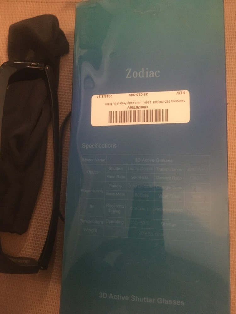 3D ACTIVE SHUTTER GLASSES ZODIAC