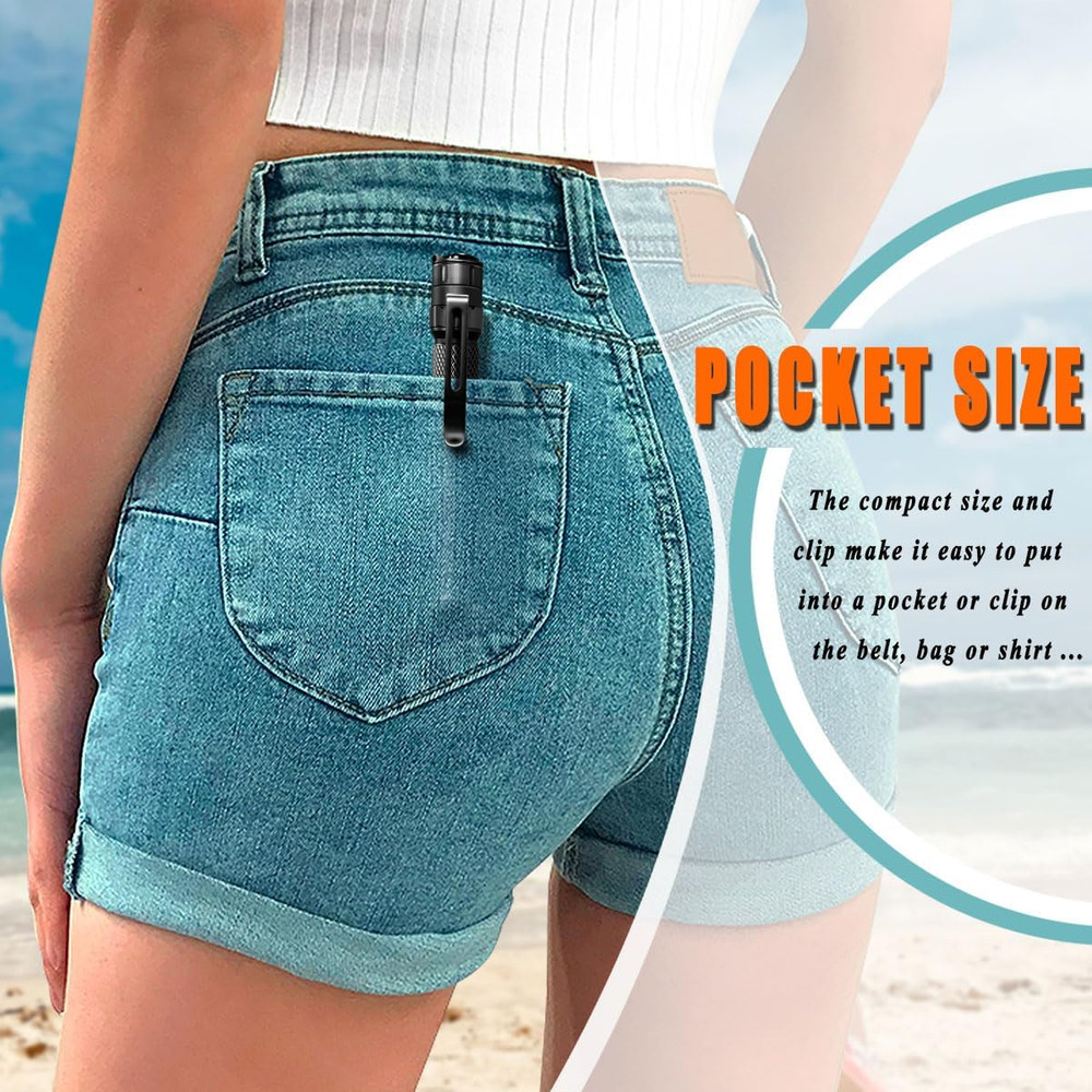 Mini Flashlight 3 Modes Small Flashlights LED Powerful High Lumens Tactical Pen