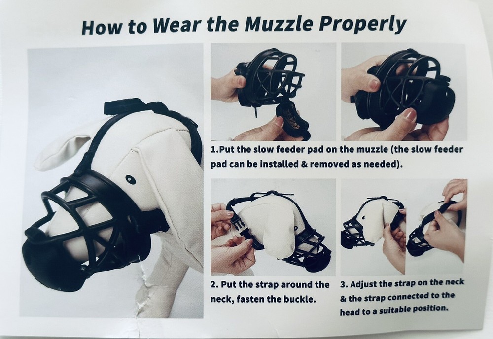 Dog Muzzle Size L BLACK