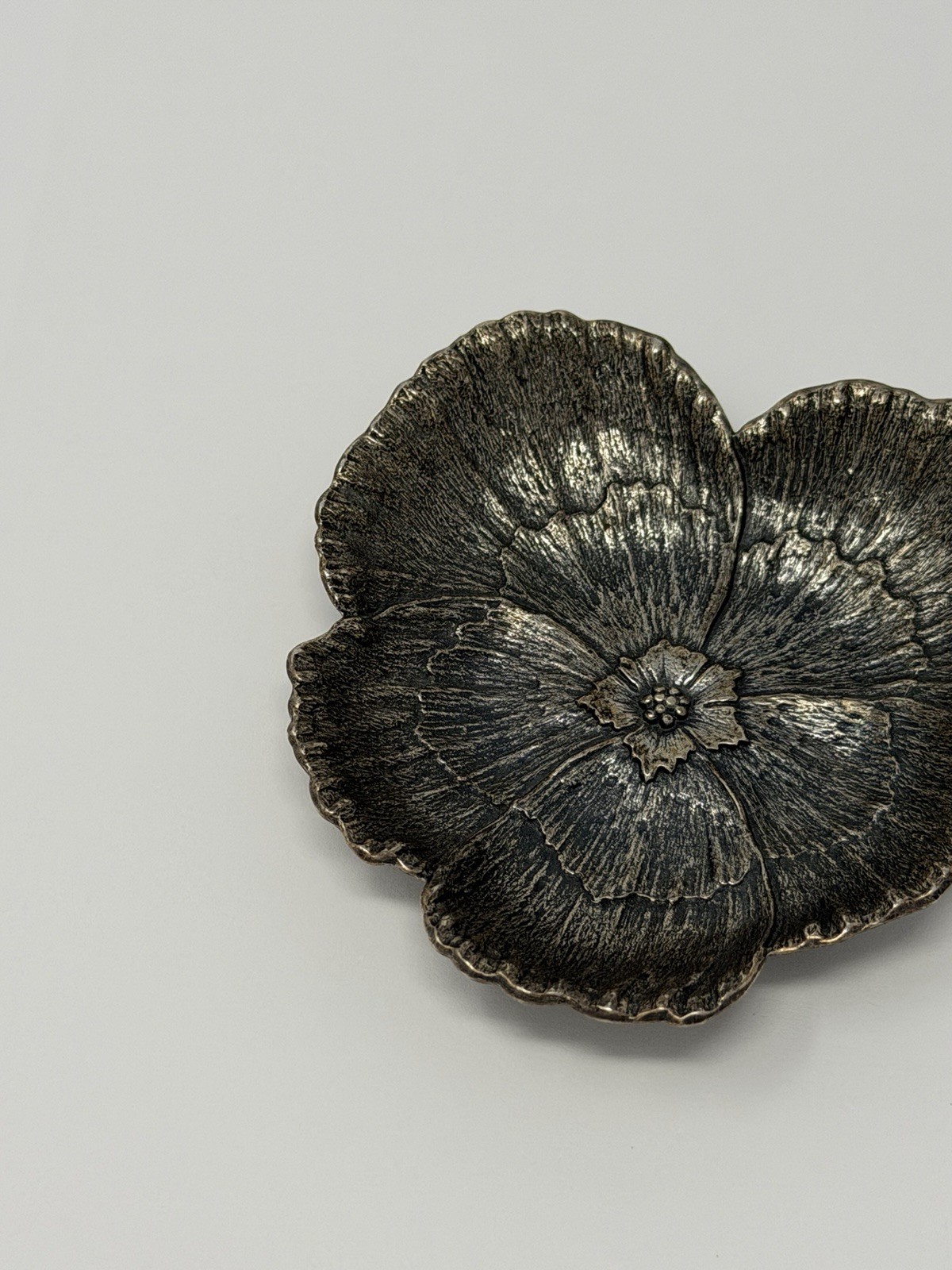 Gianmaria Buccellati Italy Sterling Silver Leaf Flower Form Dish !!!