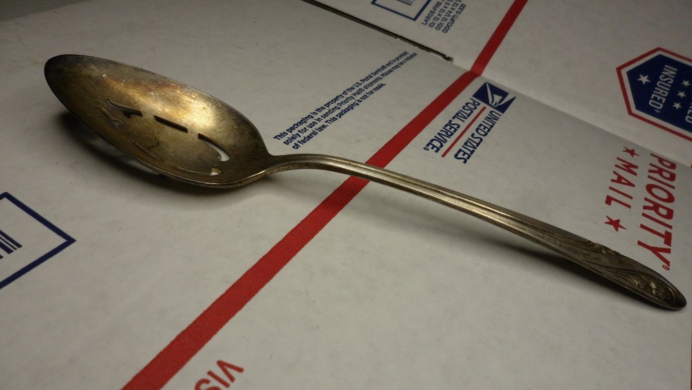 SIlverplate Slotted Spoon, Holmes and Edwards