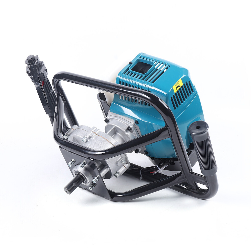 52CC 1700W Gas Powered Post Hole Digger Earth Auger Digging Engine &2 Drill bits