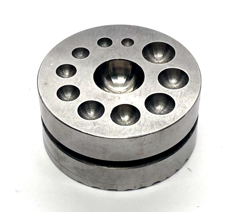 2-1/2" Round Dapping Block Square, Half Round and V-Groove Shape Block