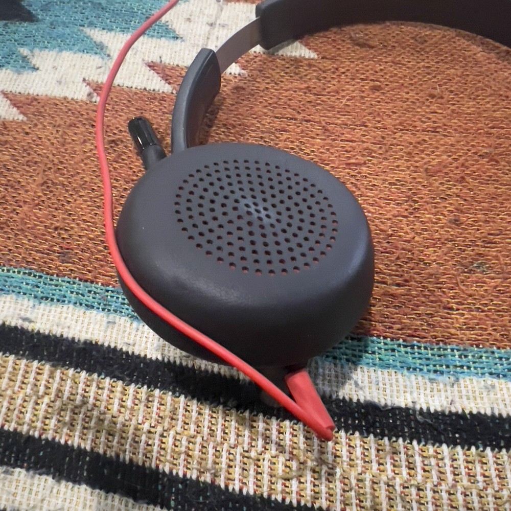 Poly C5210 Wired Headset Single Work At Home Remote 204DB1 Black/Red USB Speaker