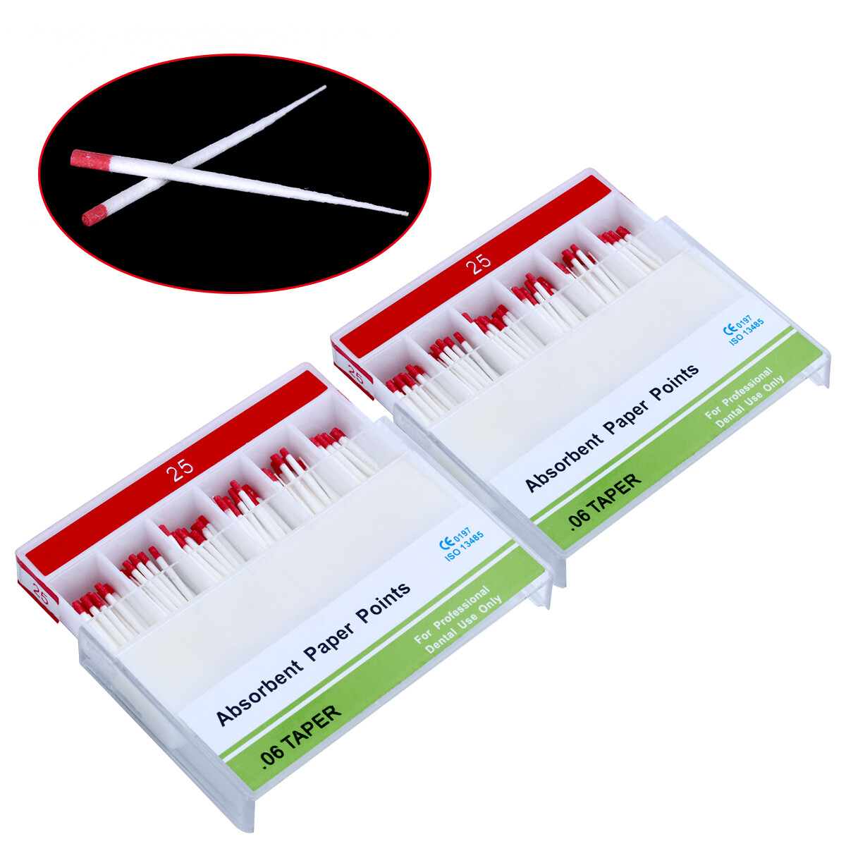 10X Dental Absorbent Paper Points 25# Taper.06 Root Endodontics Cleaning