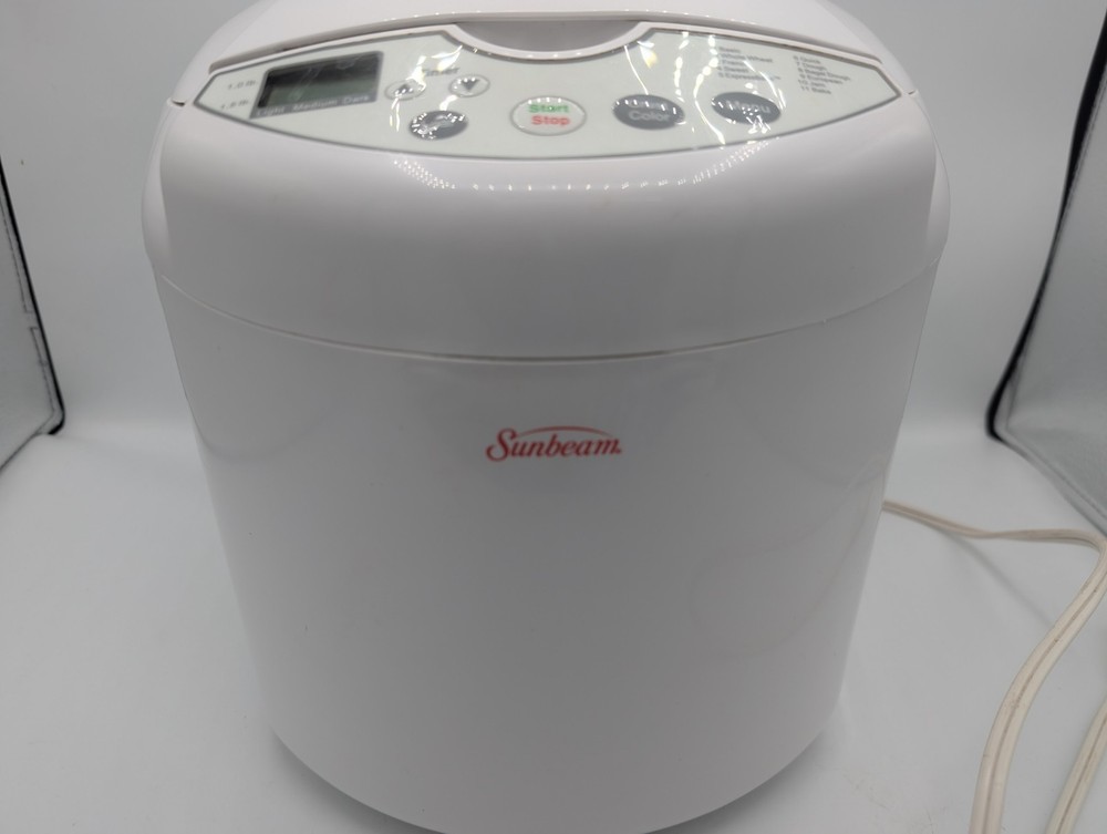 Sunbeam Bread Maker Machine Model # 5890 Makes 1-1.5 Lbs (Tested & Works) READ