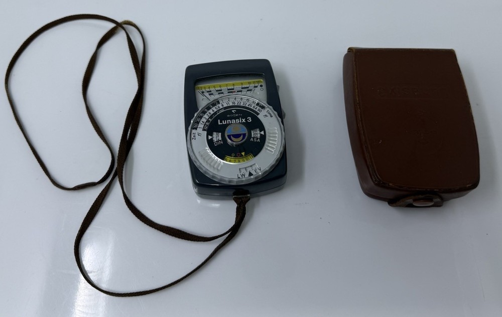 Lunasix 3 Gossen Light Meter & Case W Germany Untested Clean Battery Comp.