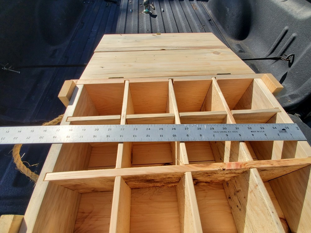 Plain Storage/Ammo Box With Rope Handle and Latching Hasp/Catch