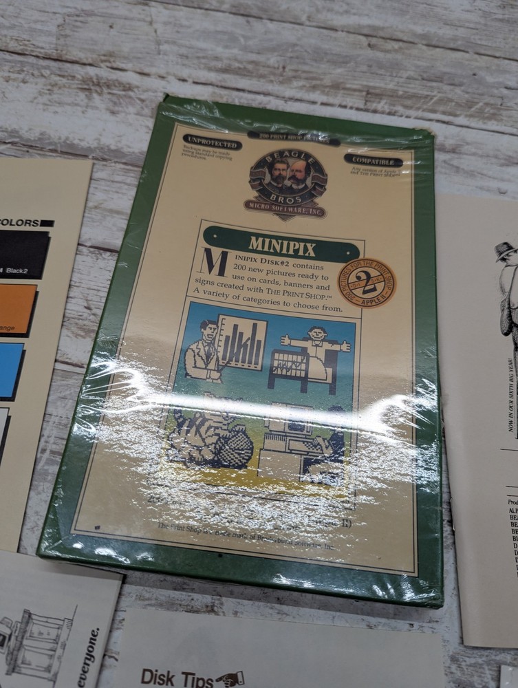 1985 APPLE COMPUTER 5.25" Floppy Disk MINIPIX ProDOS Version Beagle Bros #2