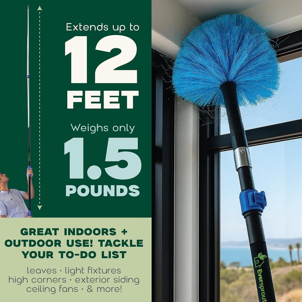 High Telescoping Duster with Extension Pole
