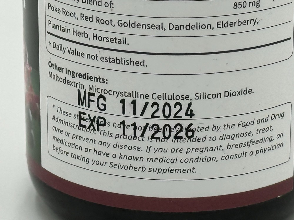 Lymphatic Support Herbal Complex Extract ~ Poke Root Extract for Lymph System...