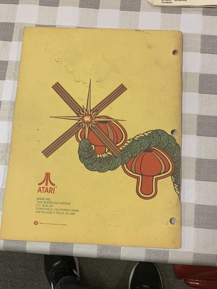 Original 1981 Atari Centipede Operation Video Game Manual with Drawings Packages